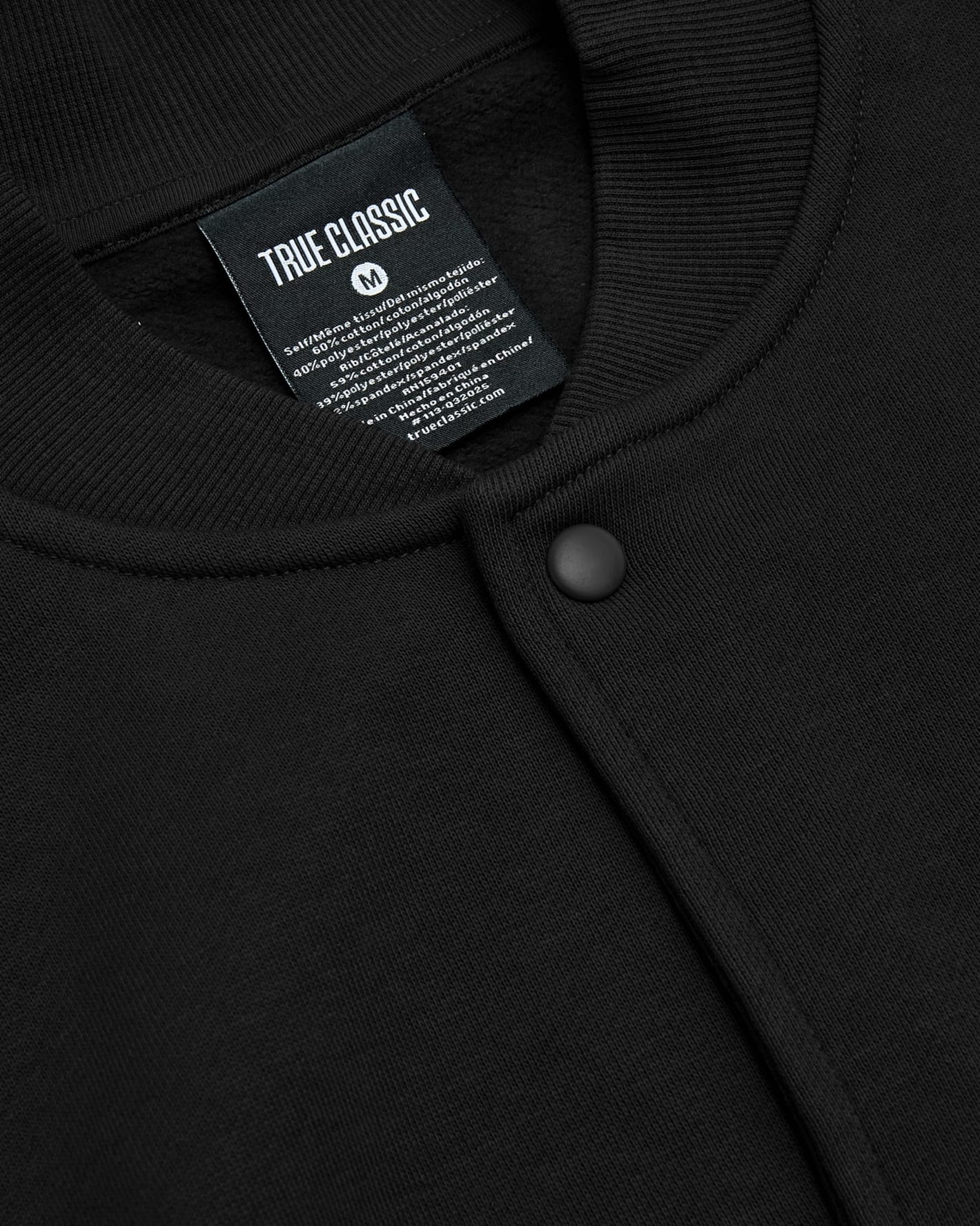 Black Fleece Bomber Jacket