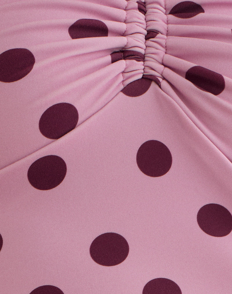 Baela Tankini in Pink with Irregular Polka