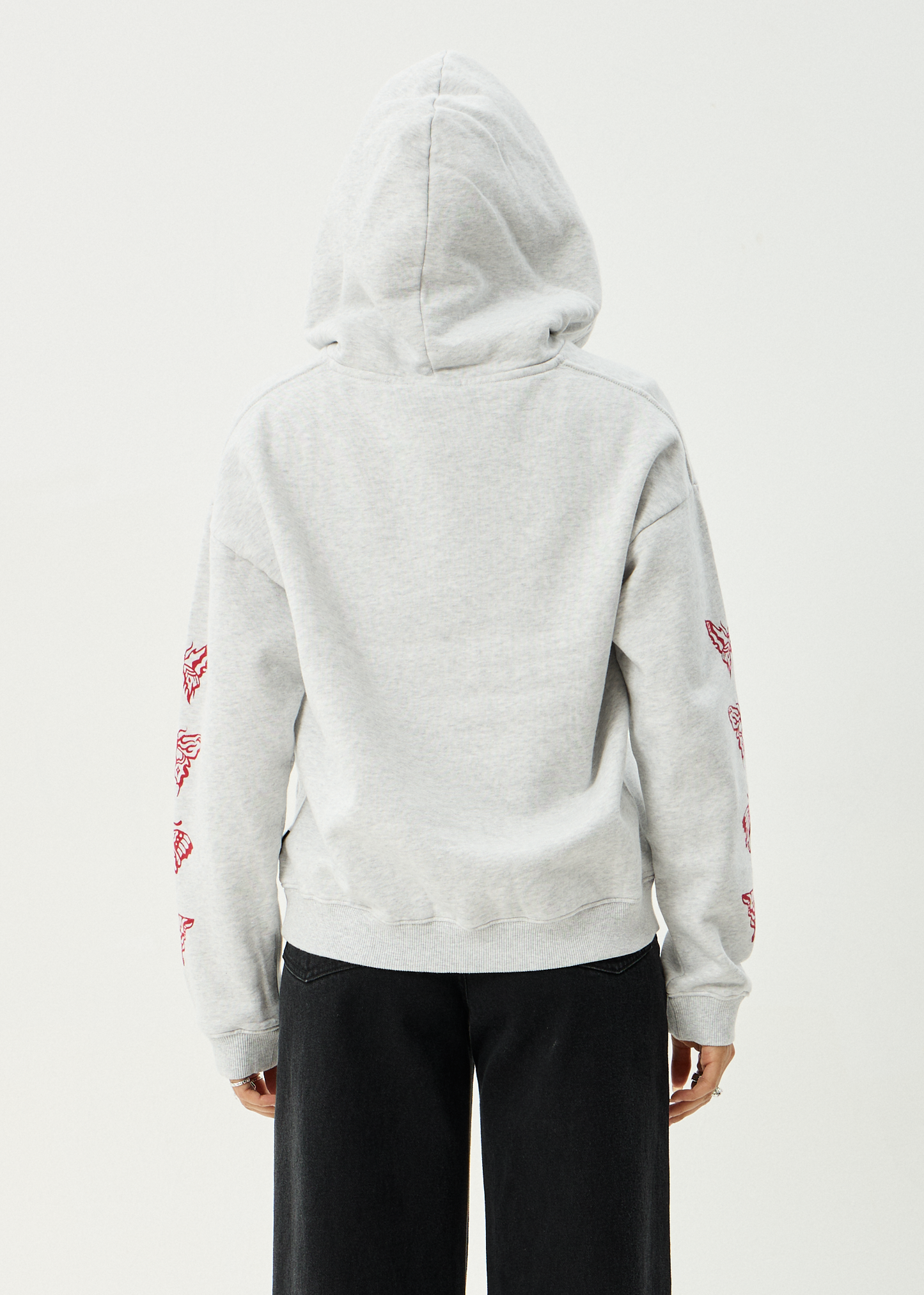 AFENDS Womens Rise - Pull On Hood - Grey Marle