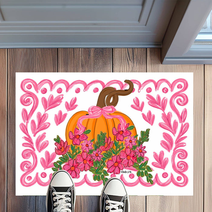Baxter & Me - Pretty Pink Scallop Pumpkin Rug Floormat