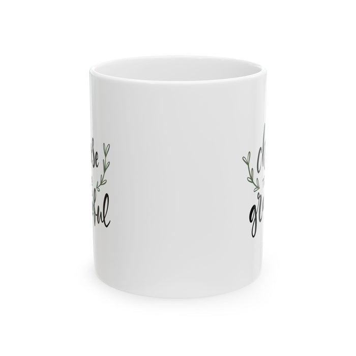 Grateful Positive Coffee Cup, Ceramic Mugs and Drinkware, Made in USA | Pippa + June