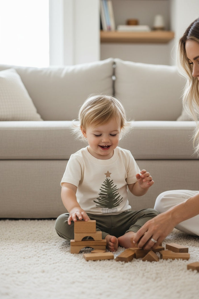 Holiday Tree Organic Kids T-Shirt