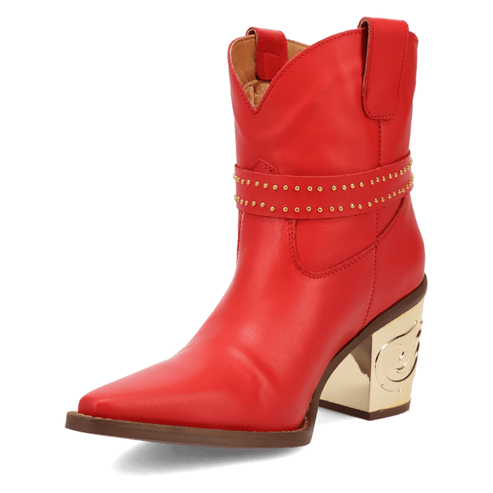 PRODUCT SHOT MILANO LEATHER BOOTIE AT 225 DEGREE ANGLE
