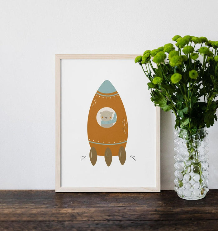 Boys Nursery Wall Art Print Outer Space, Kids Decor Art | Pippa +June