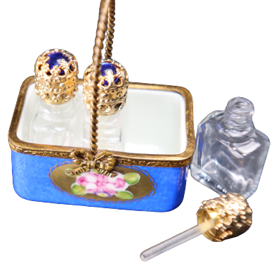 SKU# C037075F - Rectangle Perfume Bottles Basket.