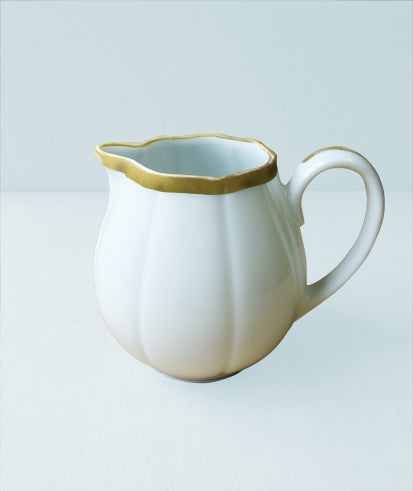 SKU# J030-NYM20775 - Margaux Gold Creamer - Shape Nymphea - Size: 10oz