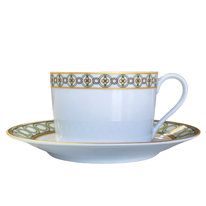 SKU# T200-REC20819 - Jardin Francais Tea Saucer - Shape Recamier