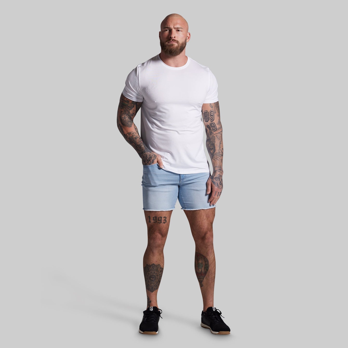 FLEX Stretchy Jort 6" (Light Fade Wash)