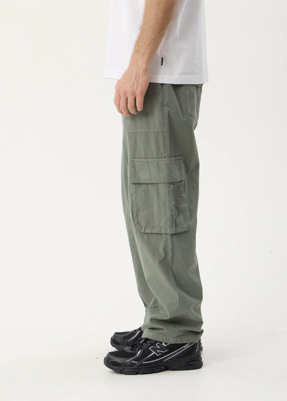AFENDS Mens Summit - Pleated Cargo Pant - Washed Sycamore