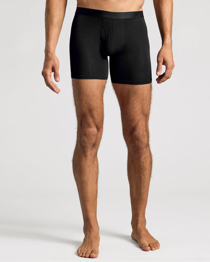 Black Boxer Briefs W/ Fly 12-Pack