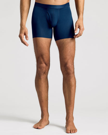 Navy Boxer Briefs W/ Fly 6-Pack 2025