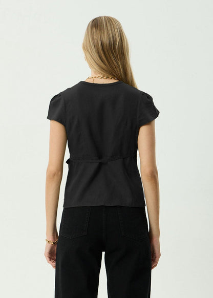 AFENDS Womens Loula - Wrap Top - Black