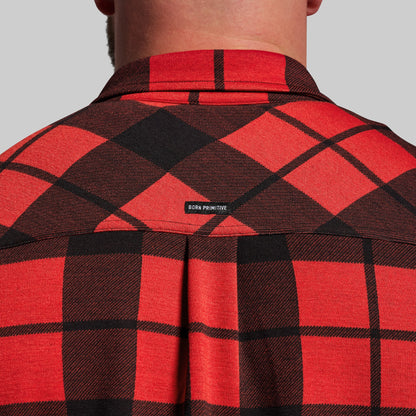 Woodsman Stretchy Flannel (Deep Red/Black)