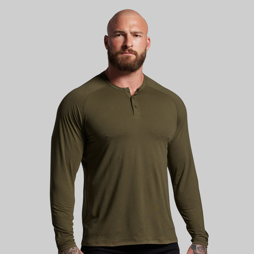 BP Premium Basic Henley (OD Green)