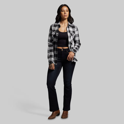 Woodsman Stretchy Flannel (White/Black)