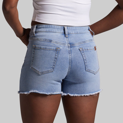FLEX Stretchy Jean Short (Pebble Blue)