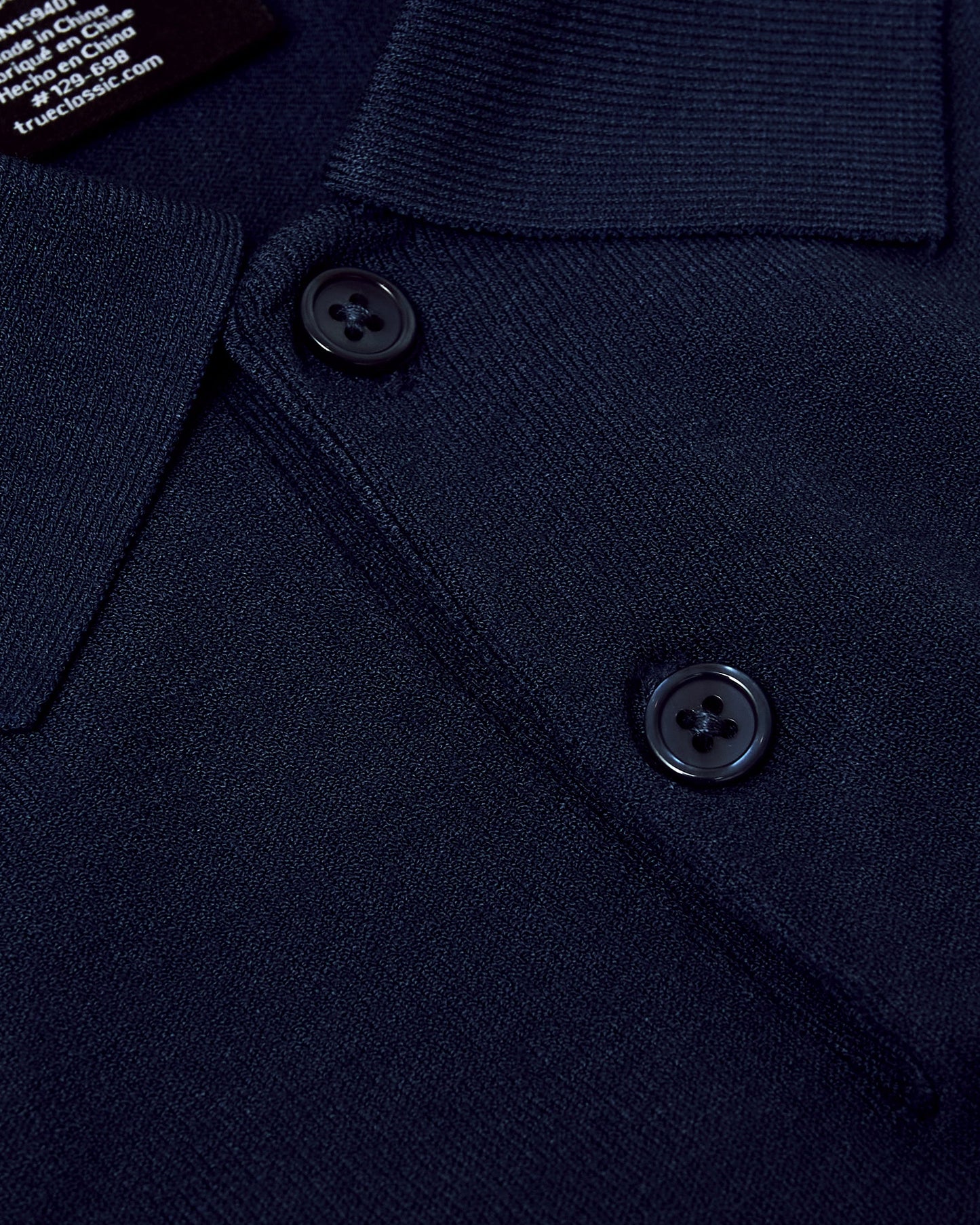 Navy Short Sleeve Sweater Polo