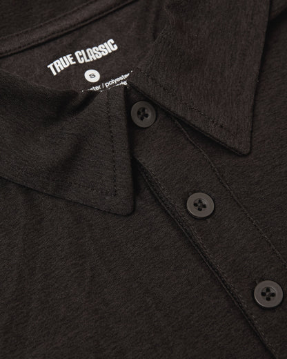 Dark Heather Cocoa Active Polo 2.0