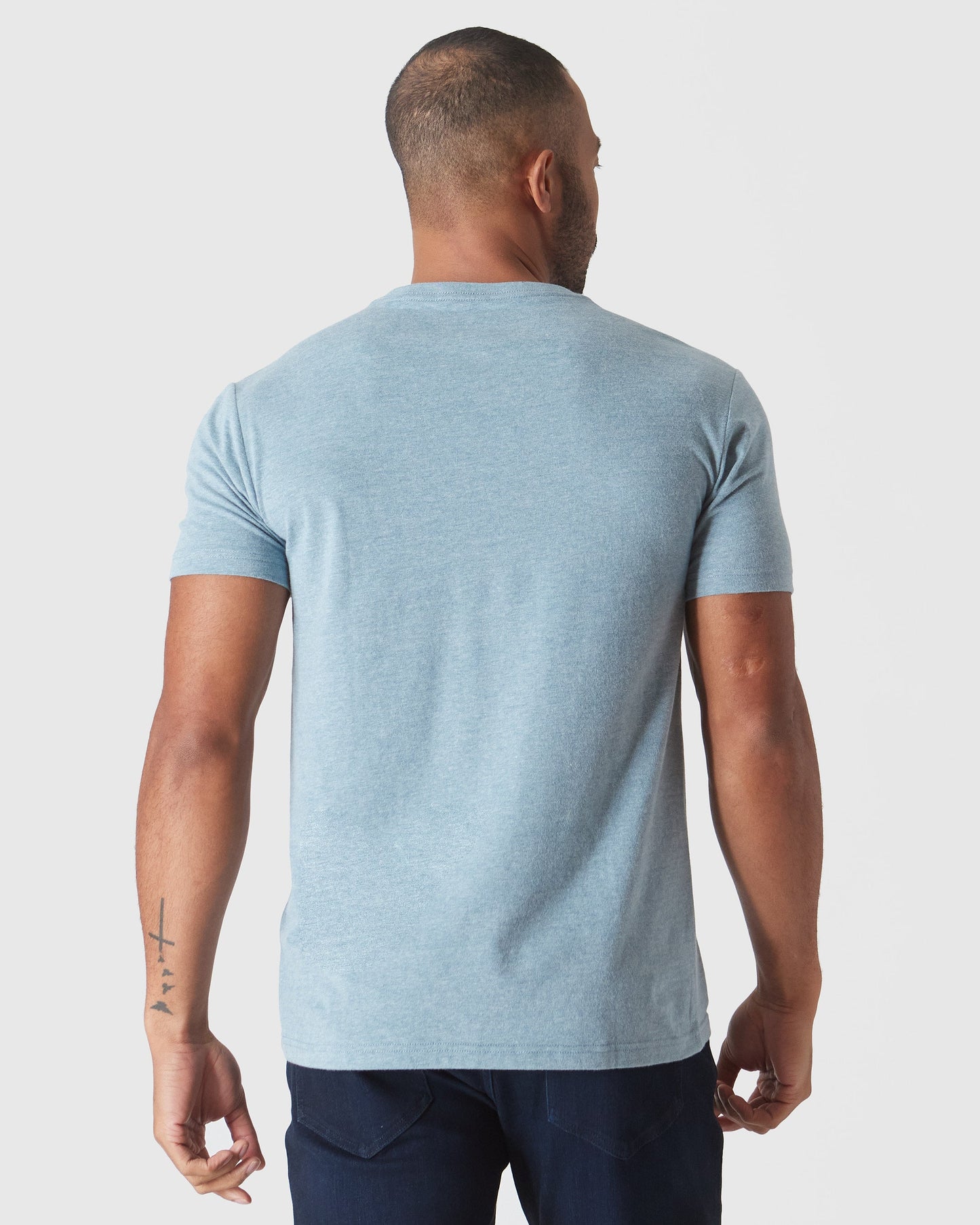 Heather Sapphire Classic V-Neck