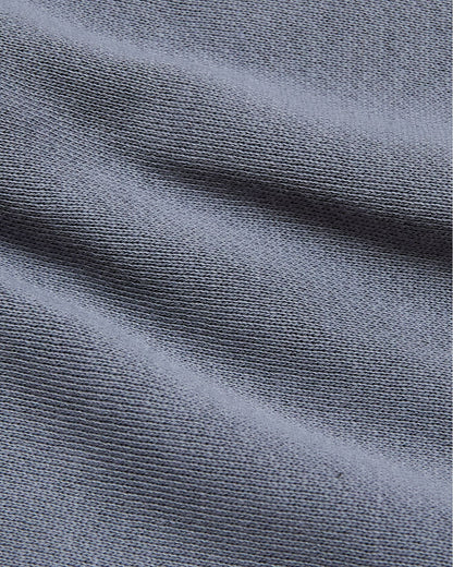 Dusty Blue Fleece French Terry Pullover Crew Neck