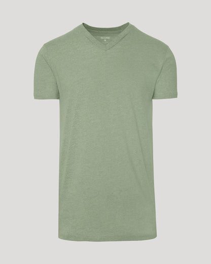 Dark Heather Bay Green Tall Classic V-Neck