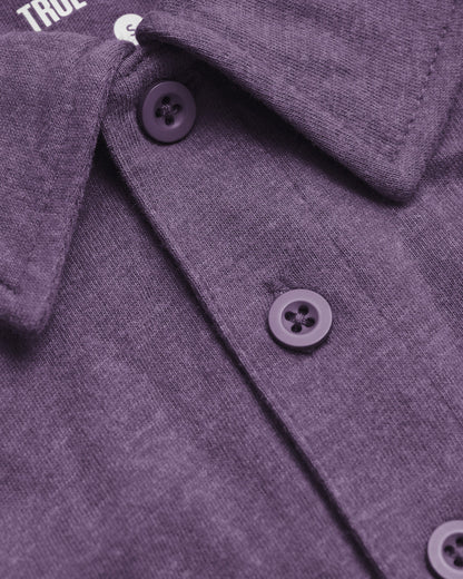 Dark Heather Plum Short Sleeve Tall Polo