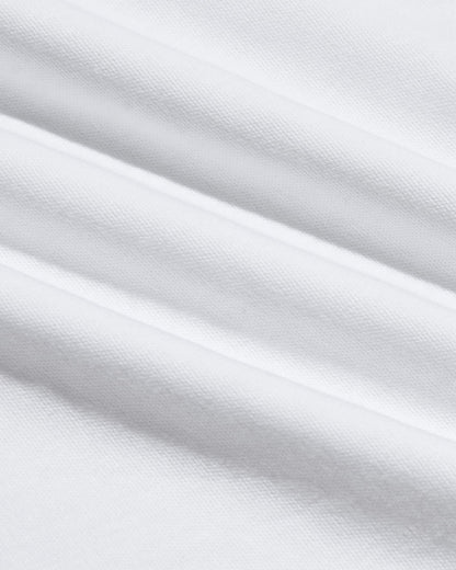 White Pima Cotton Blend Crew