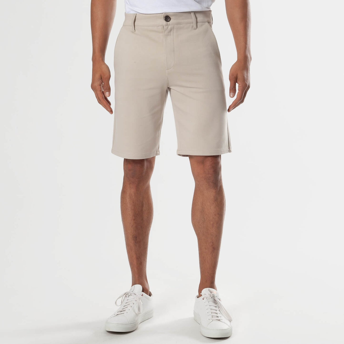 9" Black & Sandstone Comfort Knit Chino Shorts 2-Pack