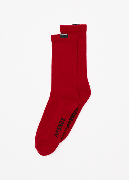 AFENDS Mens Everyday - Socks One Pack - Ketchup