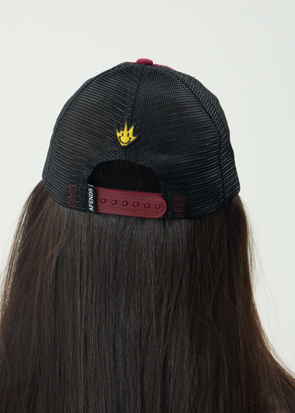 AFENDS Mens Off Balance - Six Panel Mesh Cap - Port