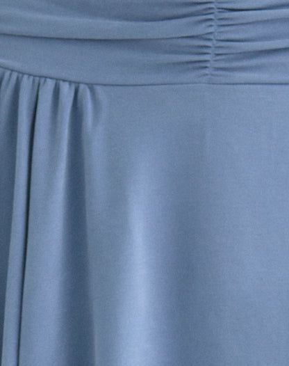 Arah Mini Skirt in Cupro Dusty Blue