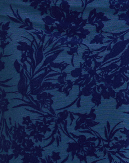 Alfreda Maxi Skirt in Midnight Leaf Flock Navy