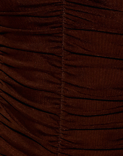 Atika Bodycon Dress in Mesh Chocolate