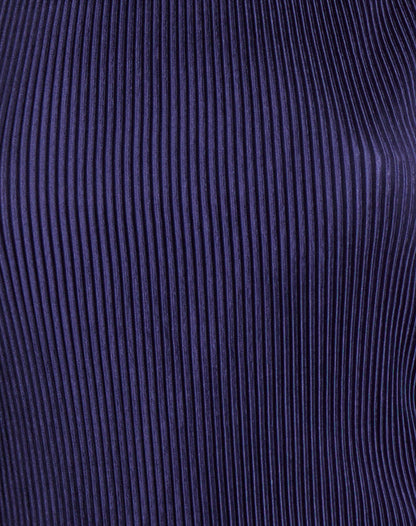 Atsila High Neck Sleeveless Top in Plisse Navy