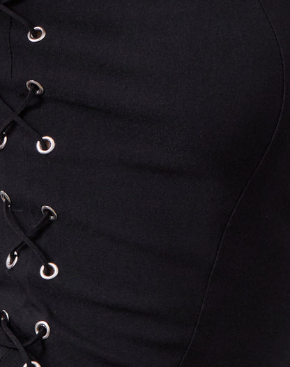 Avira Lace Up Bandeau Top in Tailoring Black