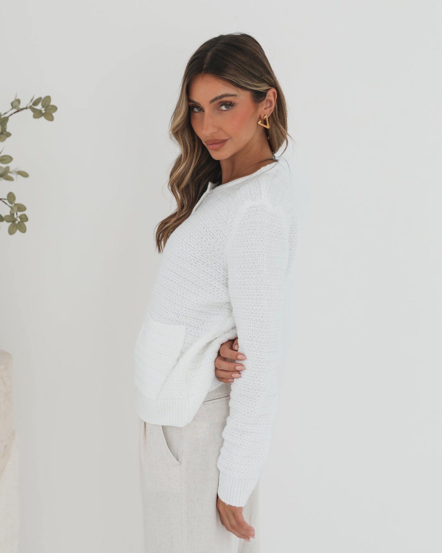 Anora White Cardigan | Women's Knit Cardigan
