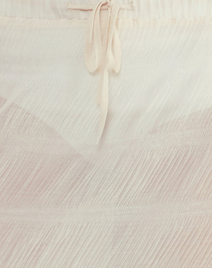 Bente Unlined Maxi Skirt in Chiffon Plisse Ivory