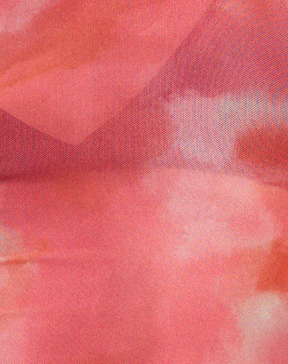 Bikari Crop Top in Abstract Blurred Pink