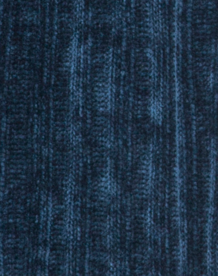 Boyfriend Cardigan in Chenille Blue