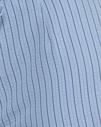 Bruna Cargo Trouser in Blue Stripe