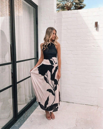 Balayage Mono Floral Midi Dress | Women's Floral Ruched Midi Dress