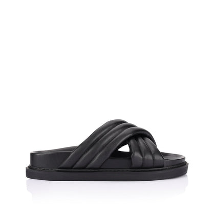 Britney Black Slides | Women's Platform Slides