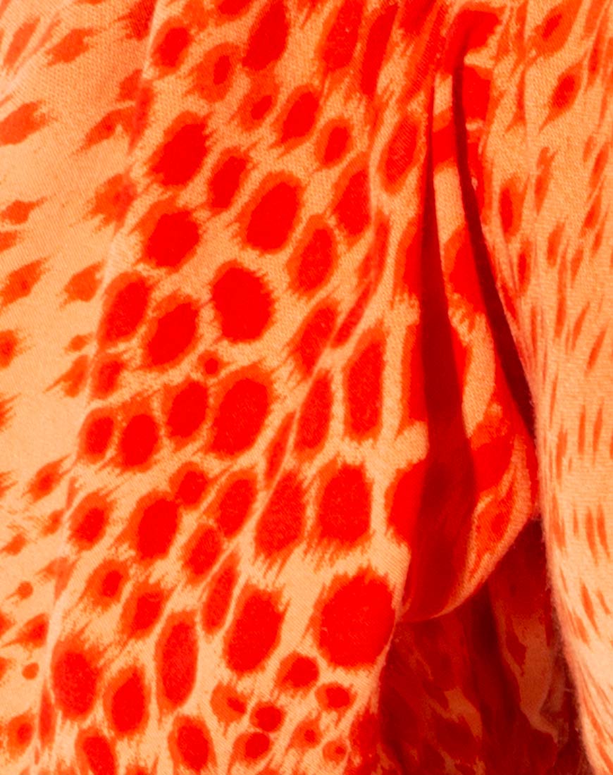 Chelin Crop Top in Gradient Cheetah Tangerine