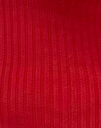 Circe Off-Shoulder Long Sleeve Knit Top in Red