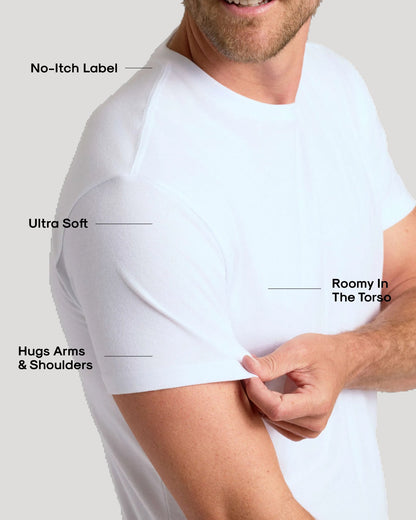 White Classic Crew Neck 6-Pack