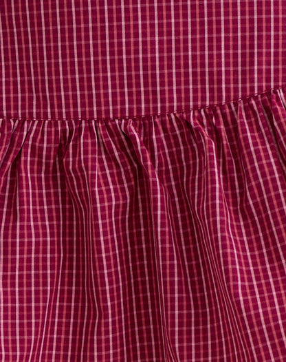Becita Mini Skirt in Raspberry Shadow Check