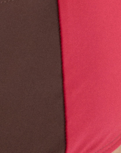 Avilina Swim Short in Brown with Red Binding