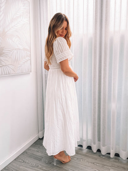 Iolana Dress - White | Women's Cotton Smock Midi Dress