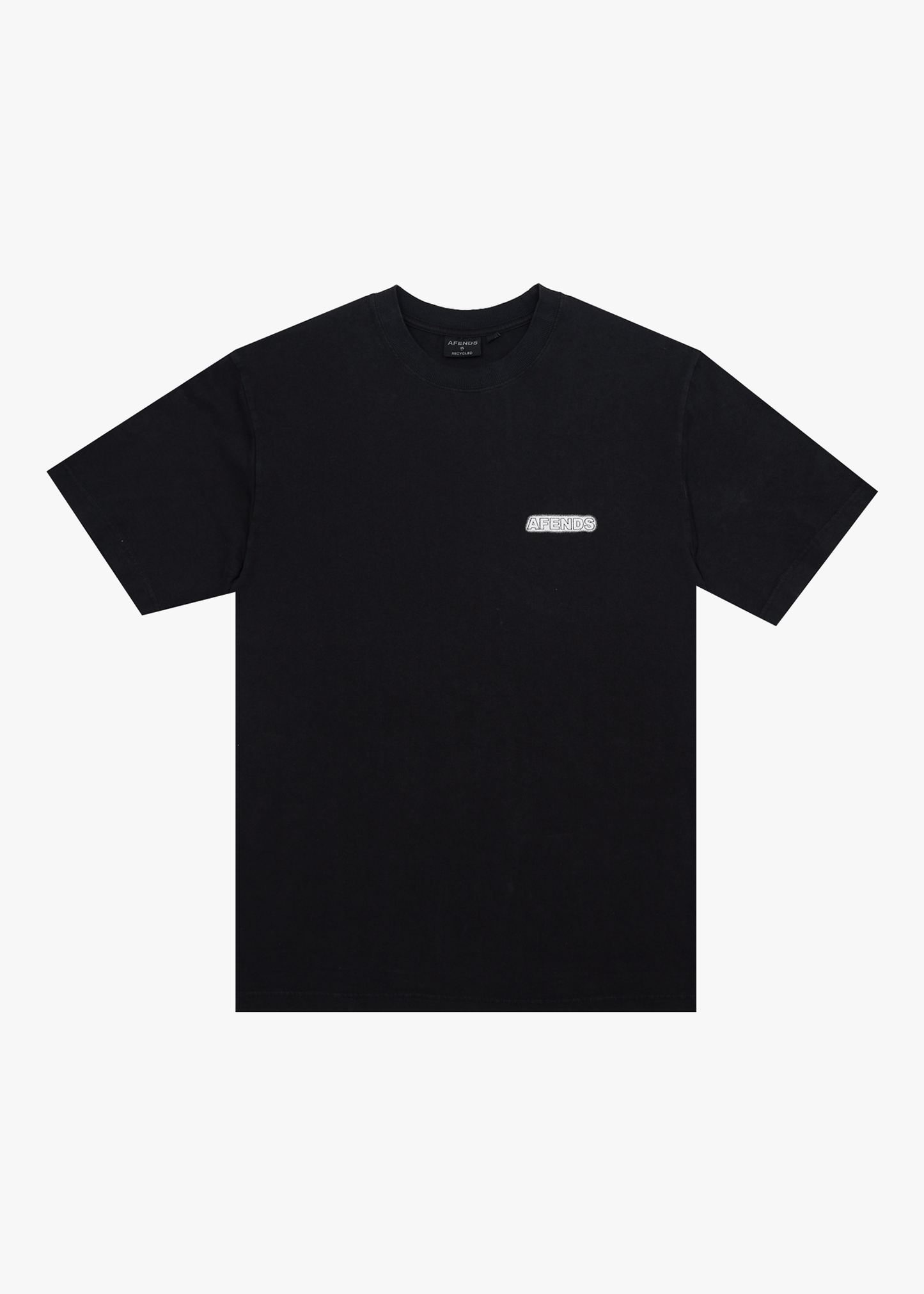 AFENDS Mens X-Ray - Retro Tee - Stone Black