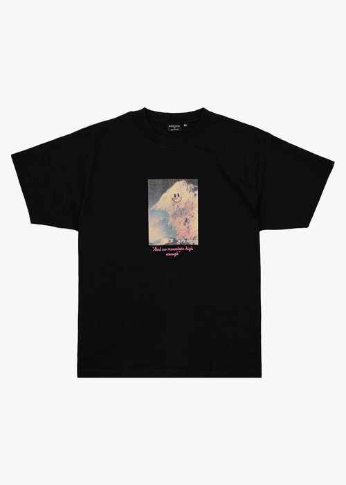 AFENDS Mens Too High - Heavyweight Boxy Tee - Black